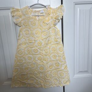 Sunny Yellow Floral Kids Dress